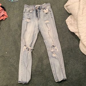 High rise cropped skinny Jean